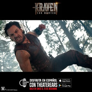 Disfruta Kraven The Hunter en Espanol con TheaterEars