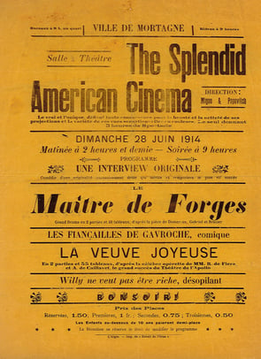 programme cinéma 1914