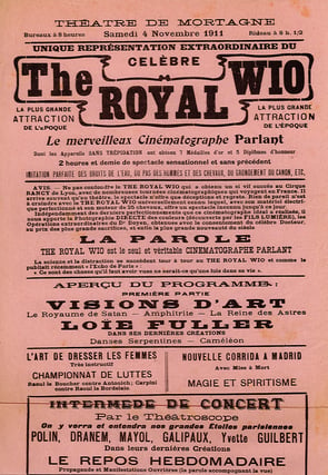 programme cinéma 1911
