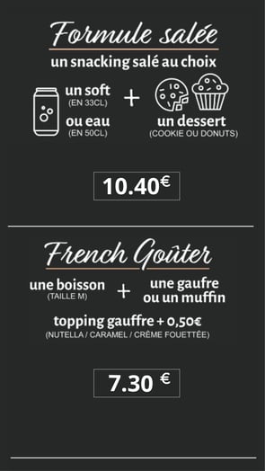 Formules salée et Gouter