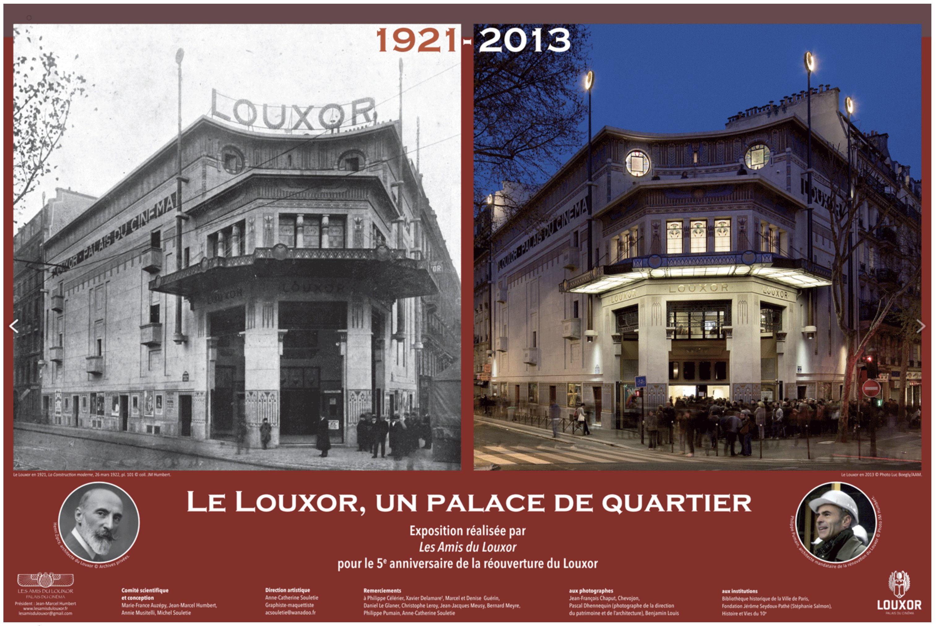 Exposition : 1921-2013, Le Louxor, un palace de quartier