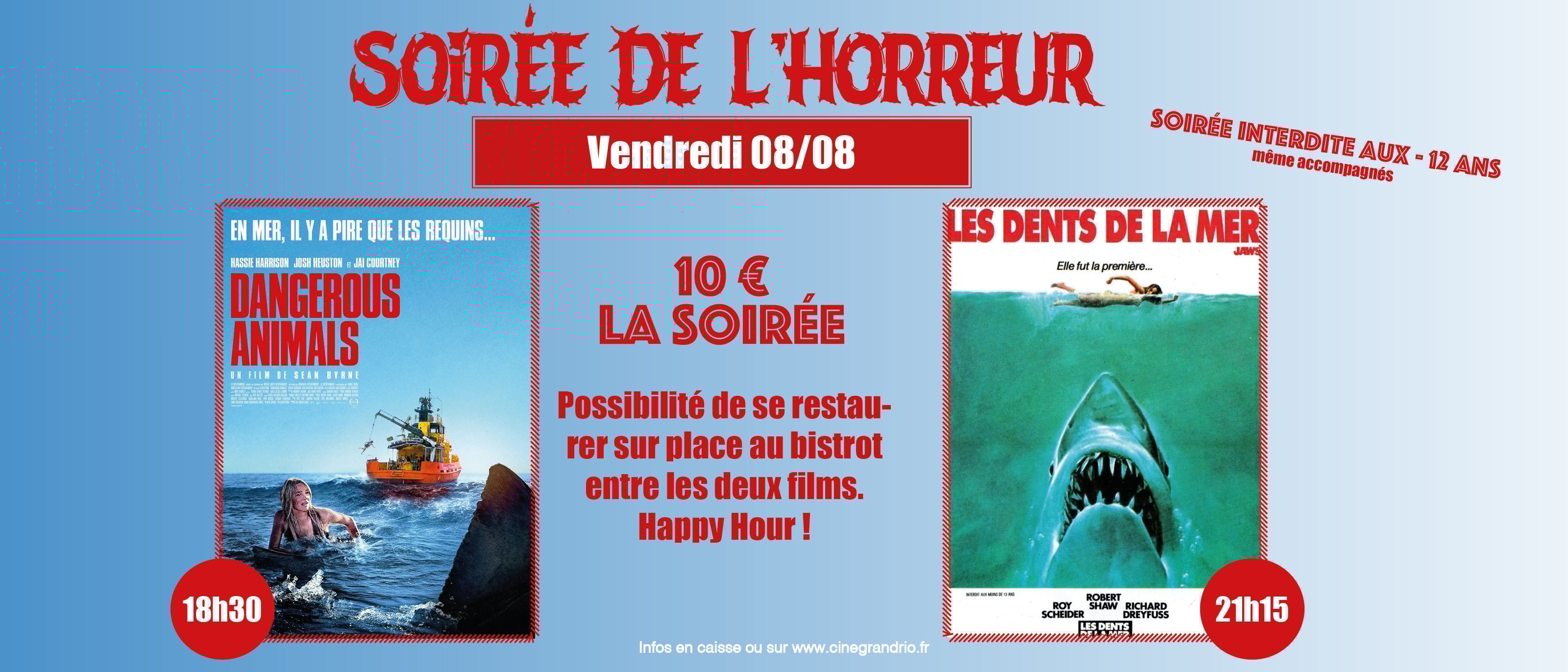 L'ÉTÉ DE L'HORREUR : Dangerous Animals + Les Dents de la mer