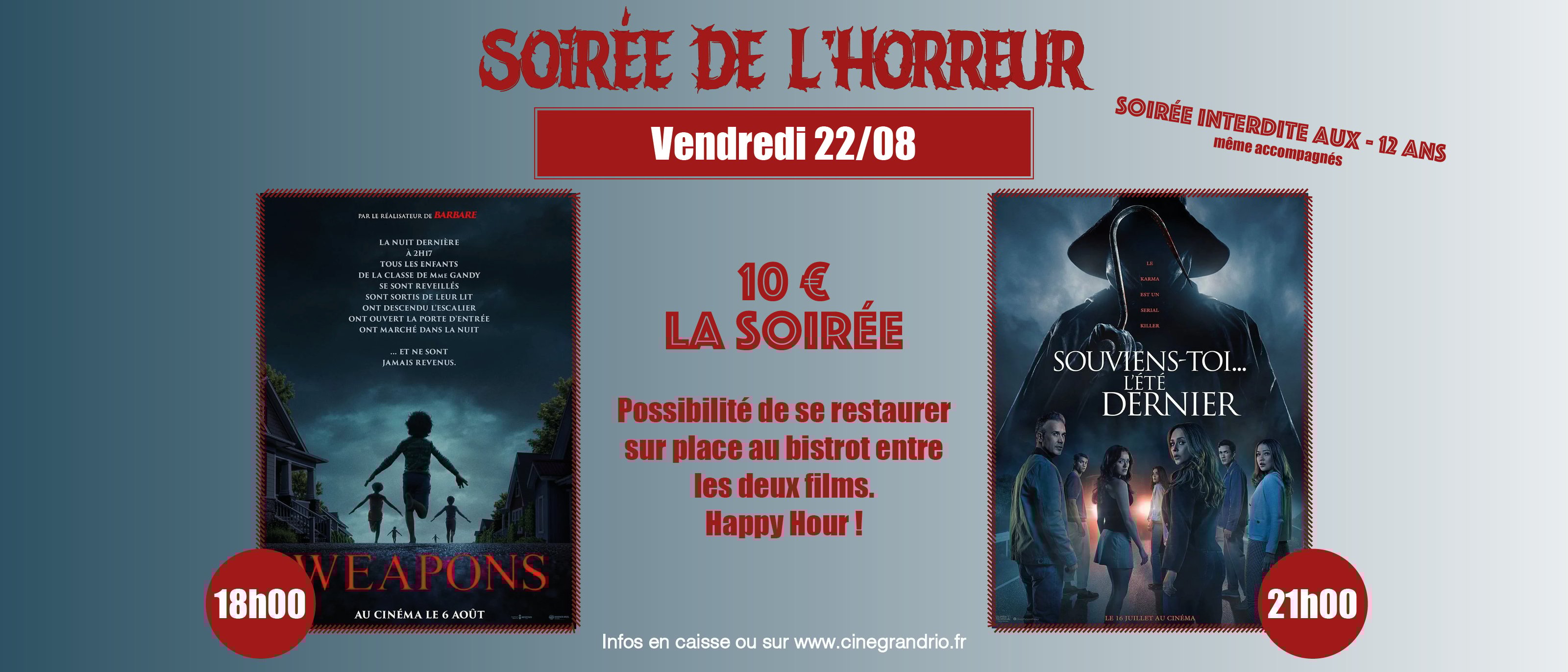 L'ÉTÉ DE L'HORREUR : Weapons + Souviens-toi...l'été dernier