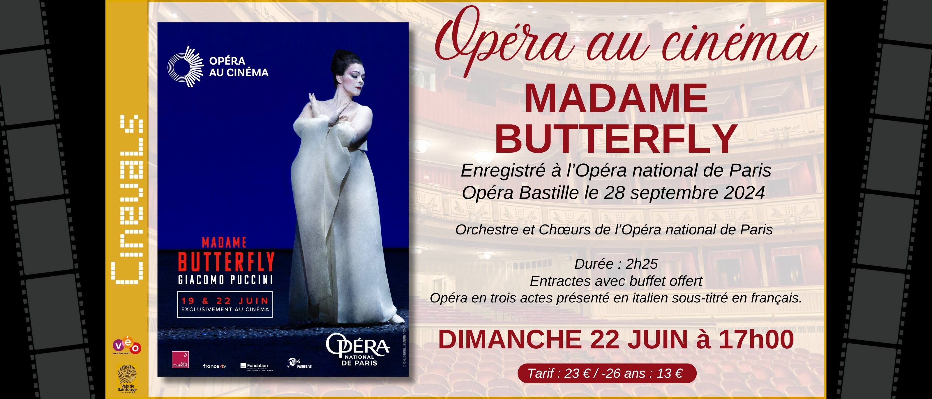 OPERA AU CINEMA : MADAME BUTTERFLY