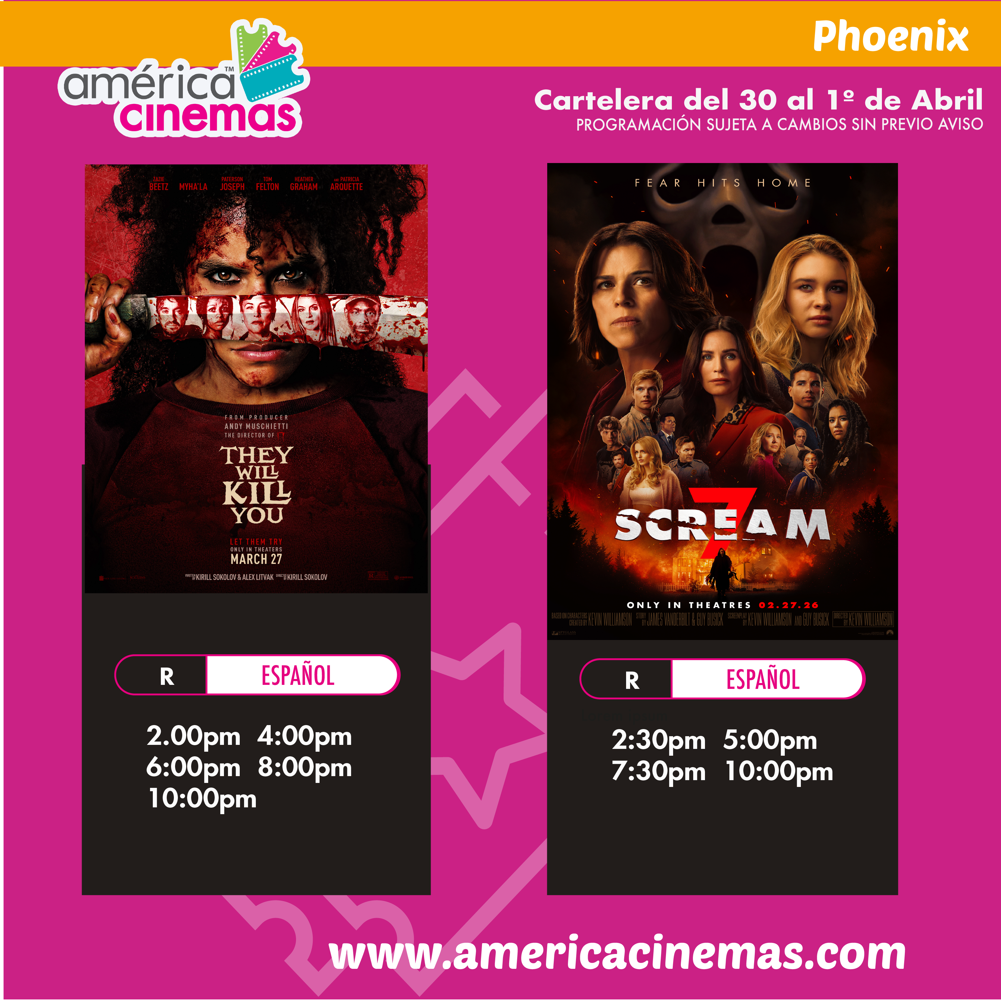 Phoenix Movie Schedule