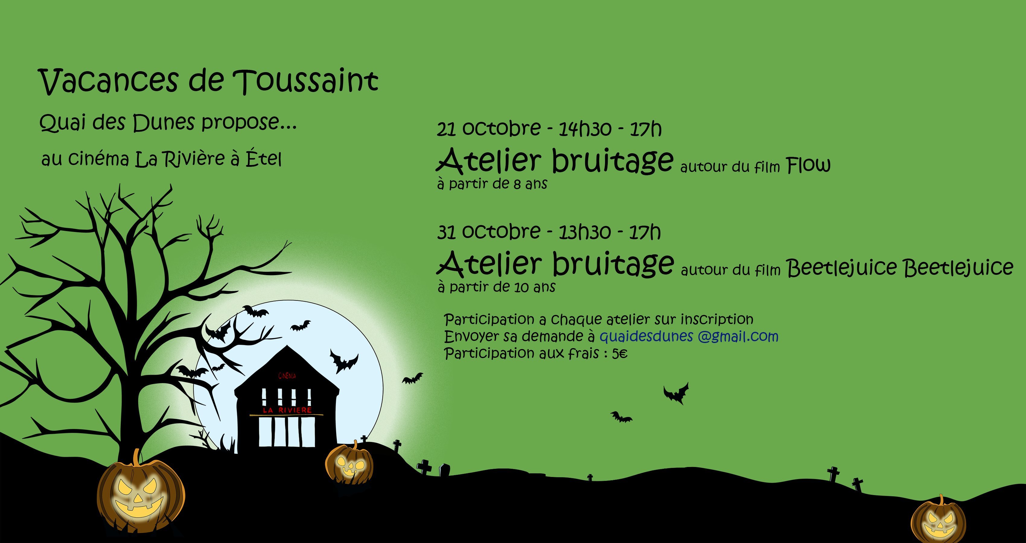 Ateliers enfants vacances de Toussaint