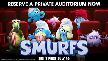 SMURFS reserve a private auditorium at Showcase Cinemas