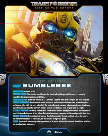 Bumblebee Character Card