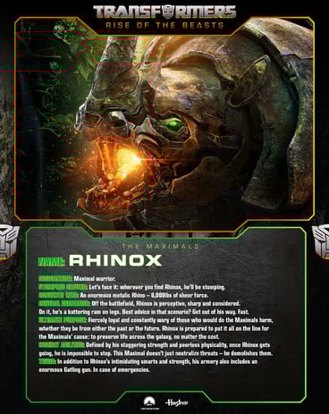 Rhinox Character Card