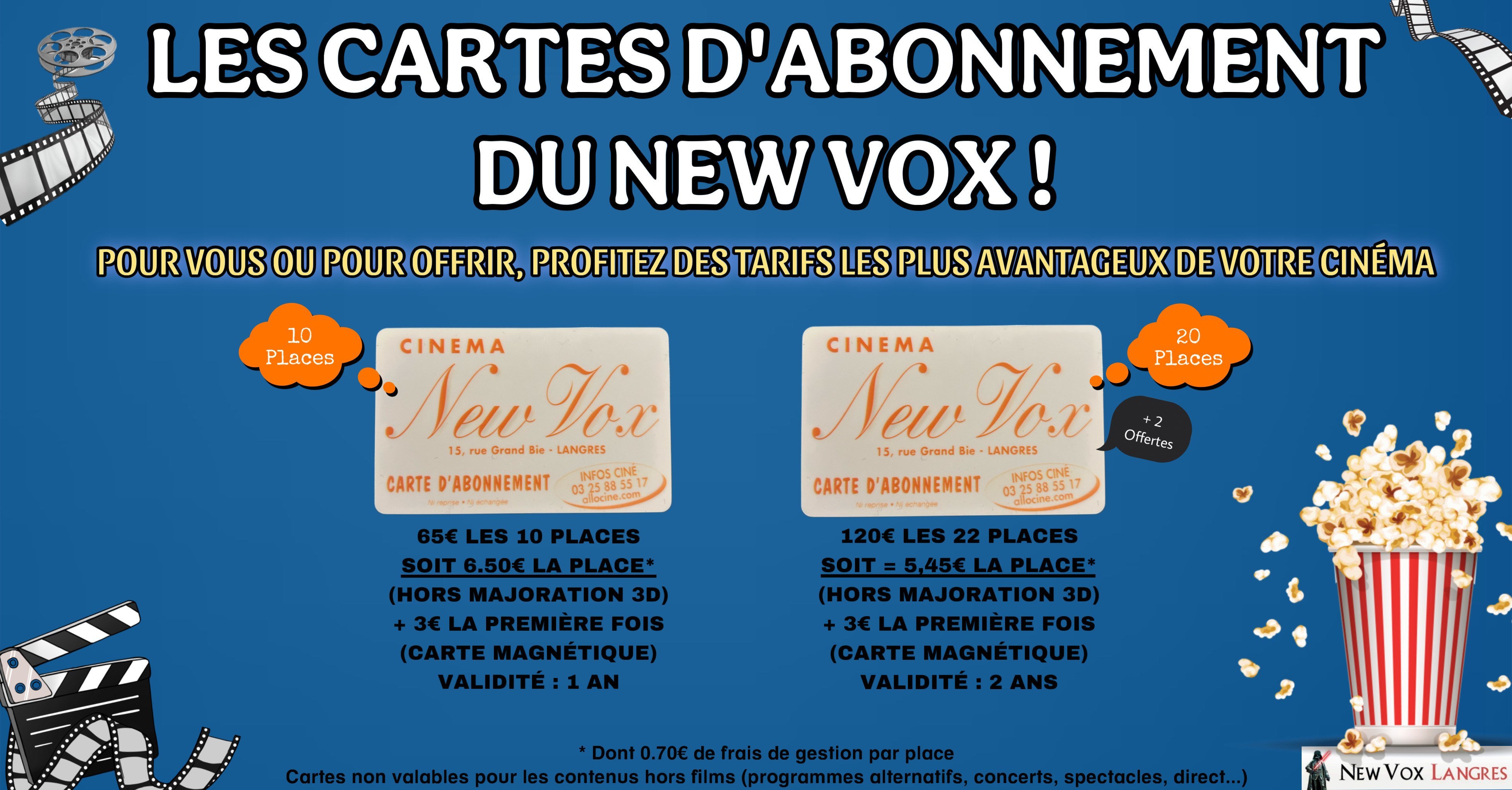 Nos cartes d'abonnement 