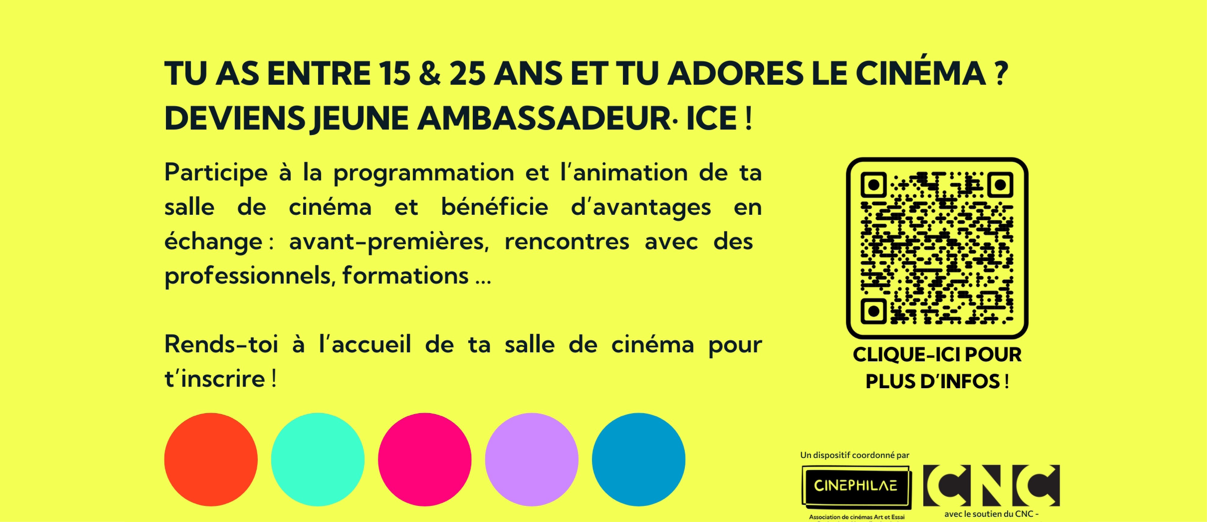 Deviens ambassadeur.ice du cinéma !