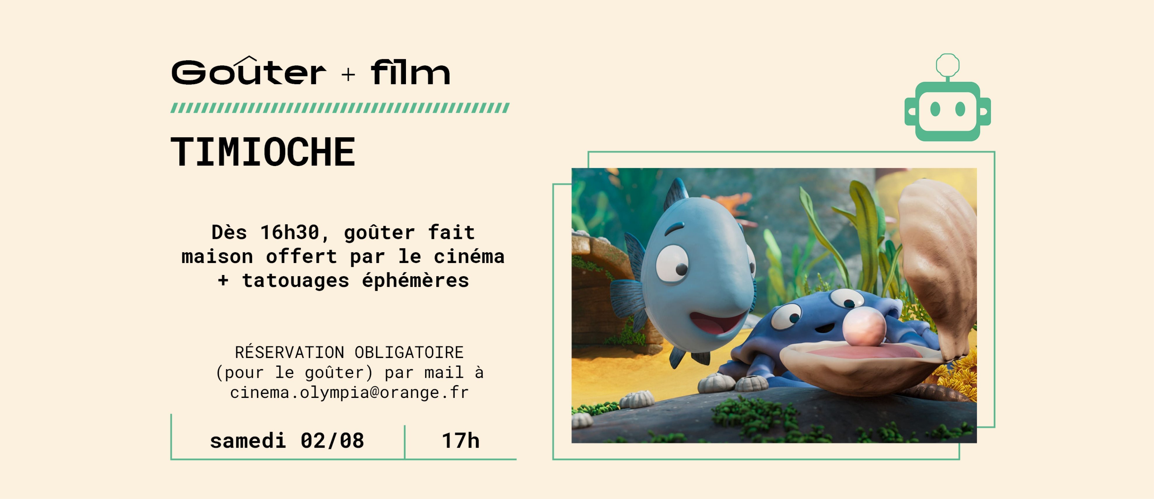 Goûter + film Timioche