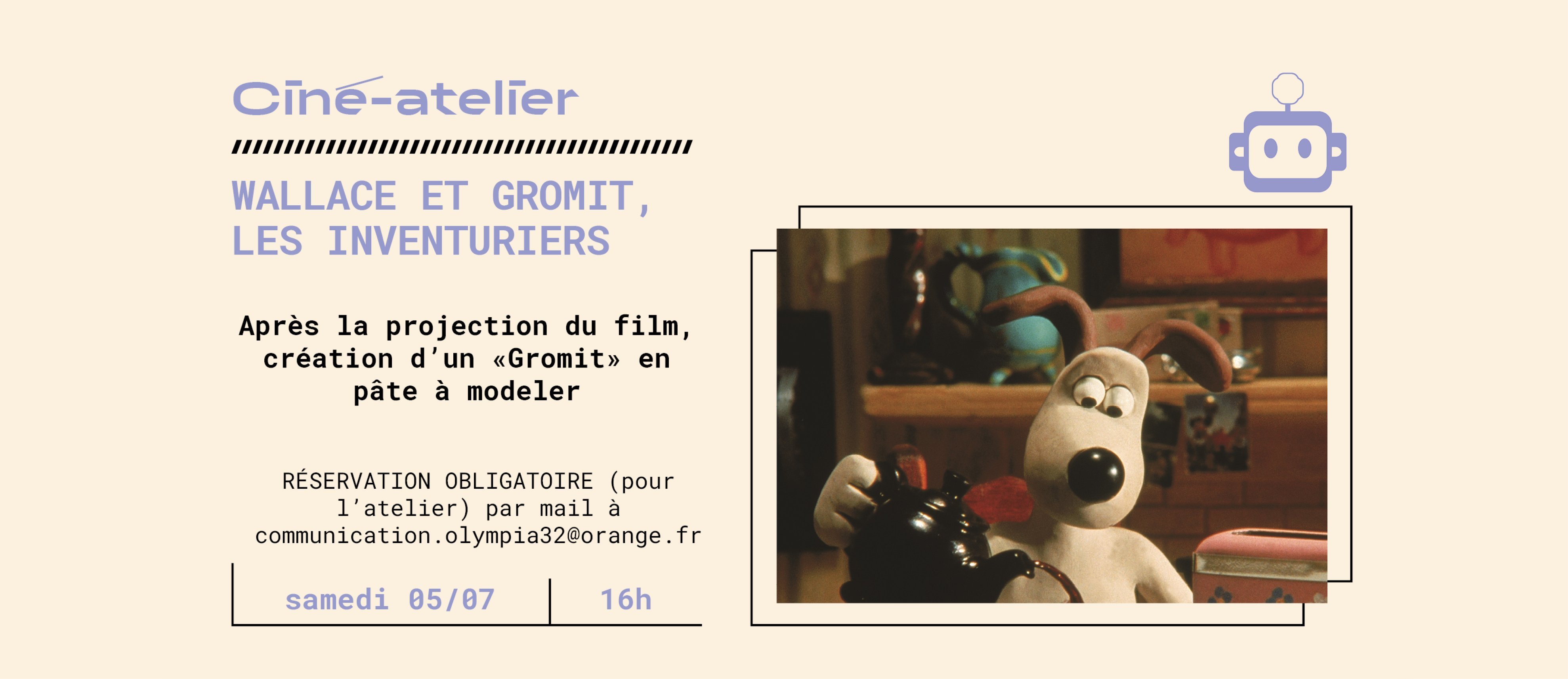Wallace et Gromit + atelier