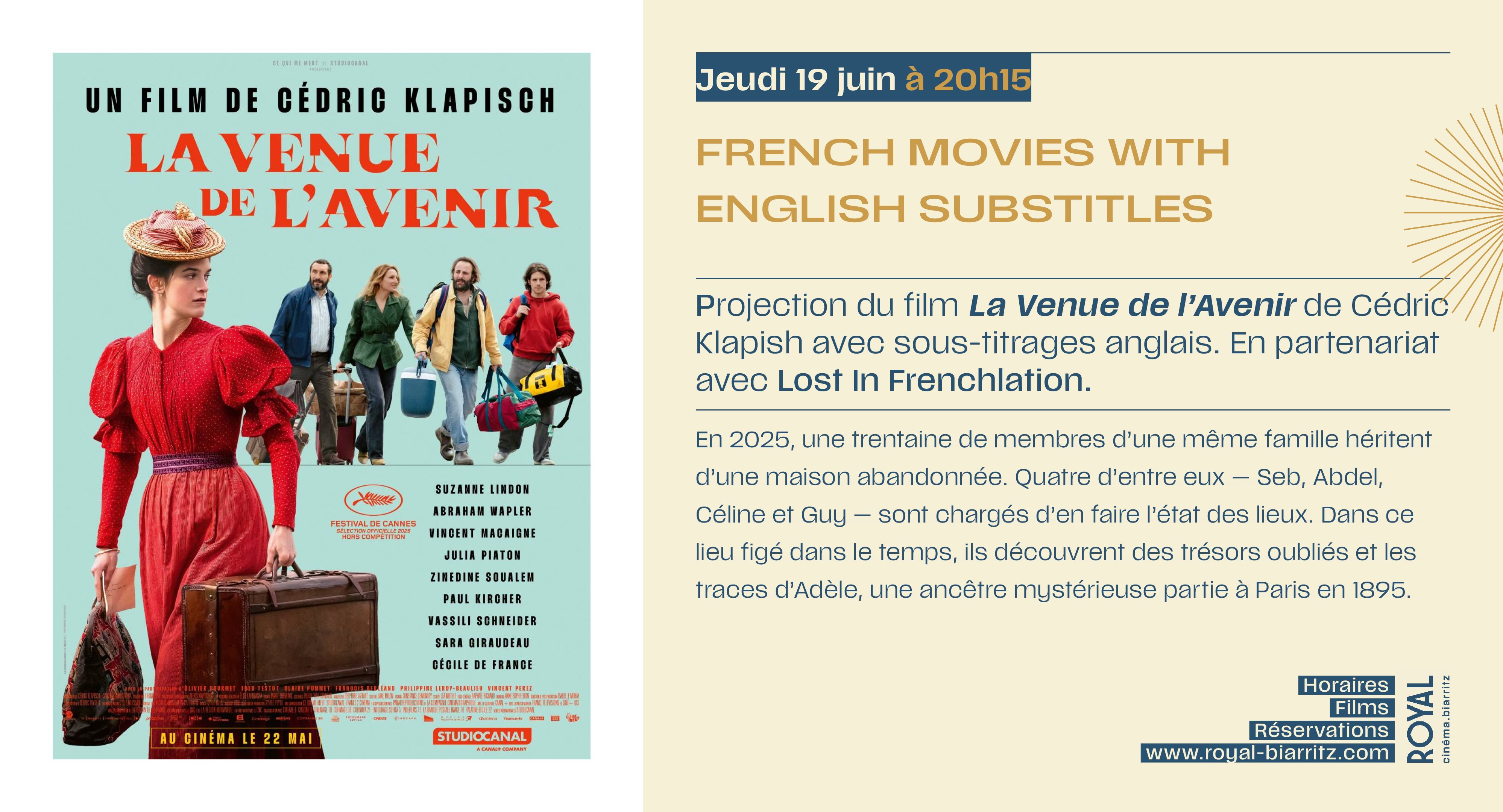 La venue de l'avenir de Cédric Klapish, en sous-titrage anglais.