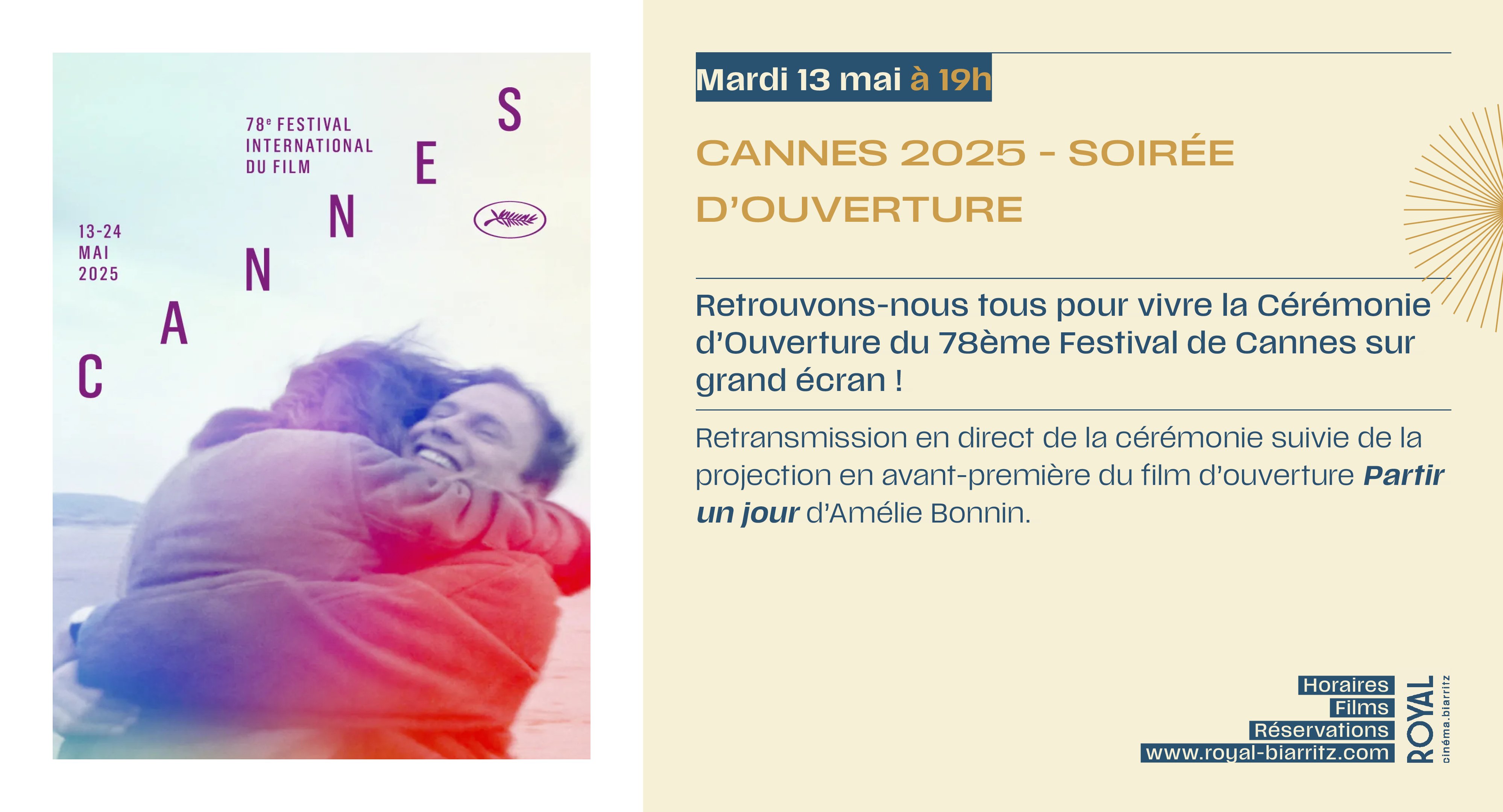 Cérémonie d'ouverture du 78ème Festival de Cannes. 