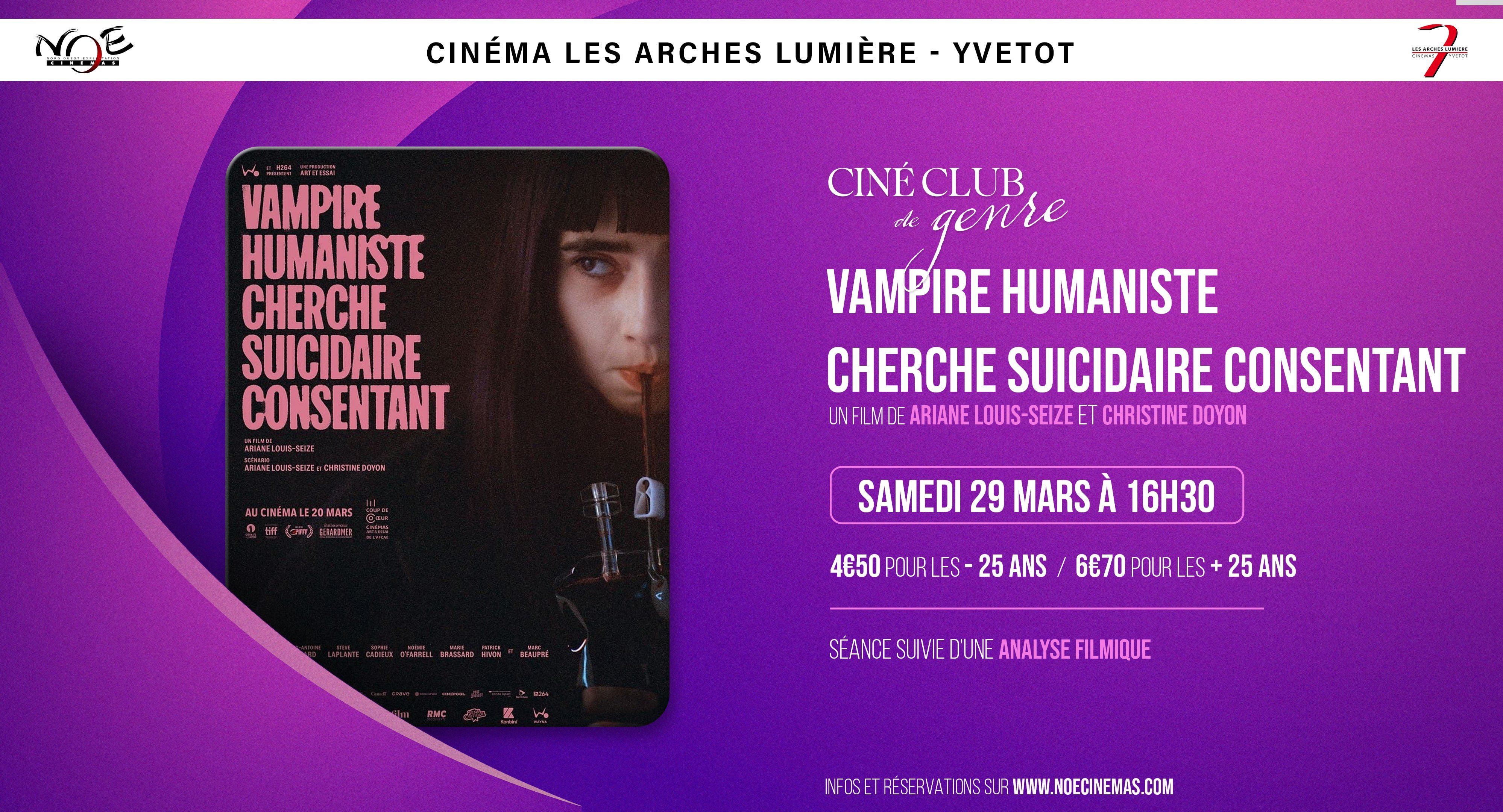 CINE CLUB DE GENRE présente VAMPIRE HUMANISTE CHERCHE SUCIDAIRE CONSENTANT