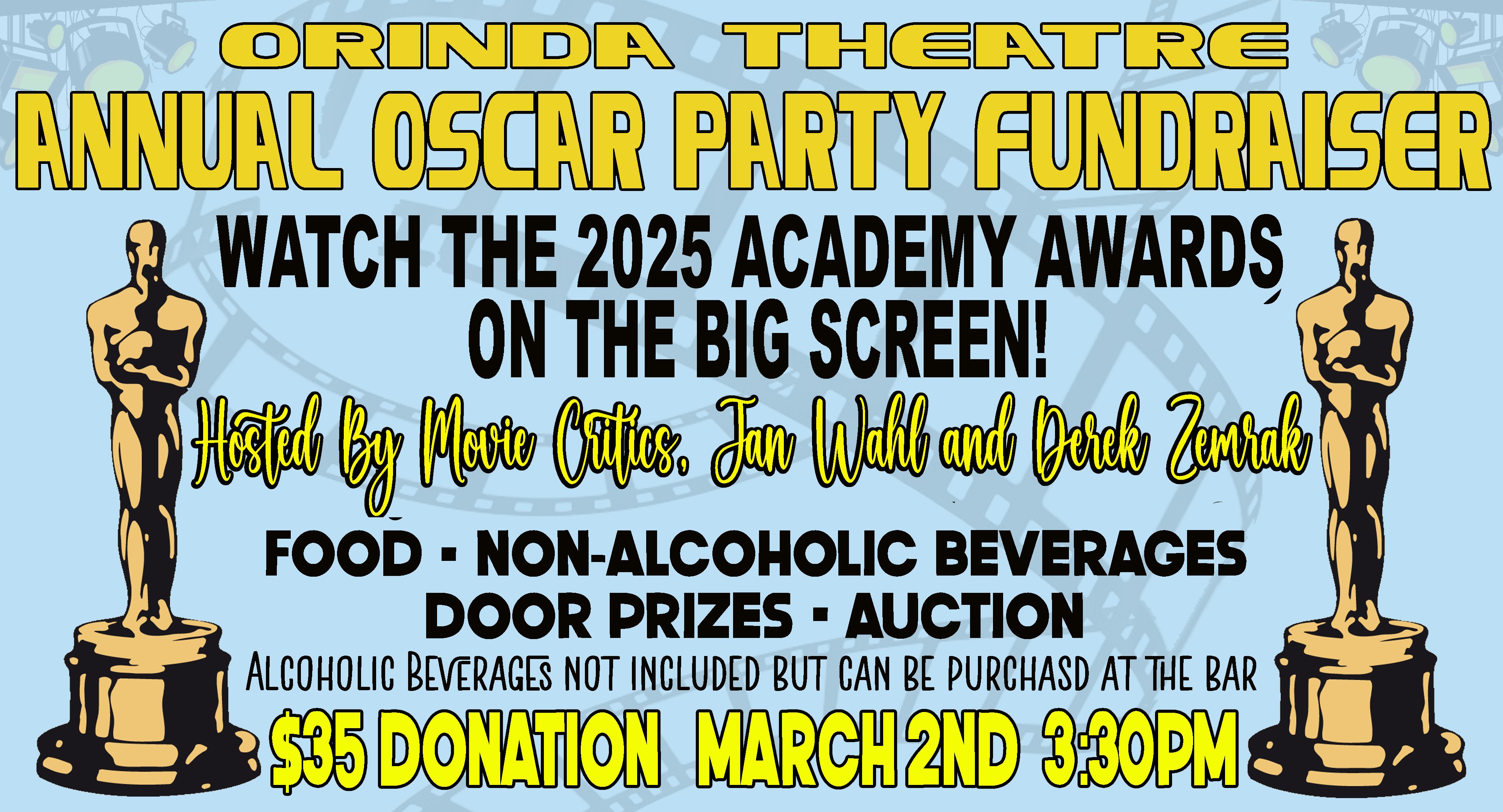 Oscar Party Fundraiser with Jan Wahl and Derek Zemrak