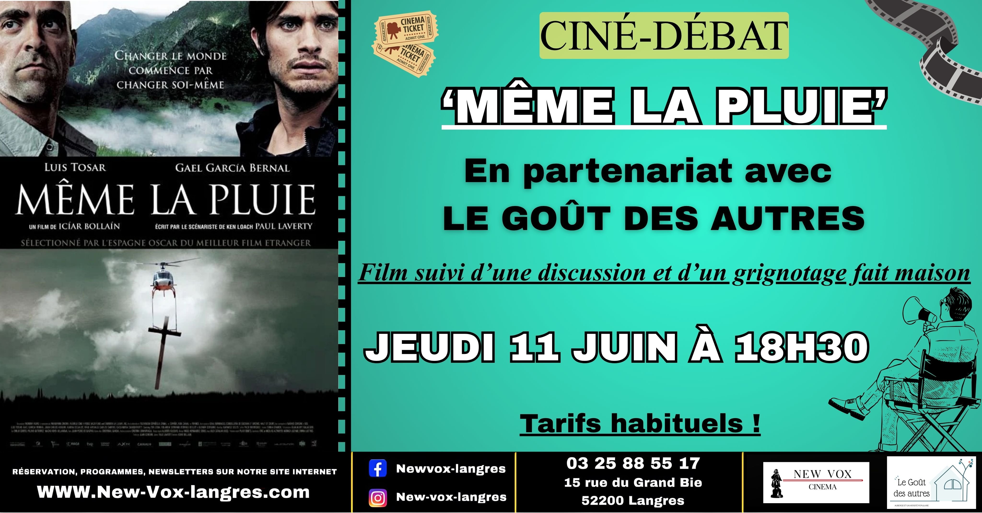 Ciné-débat : "Même la pluie"