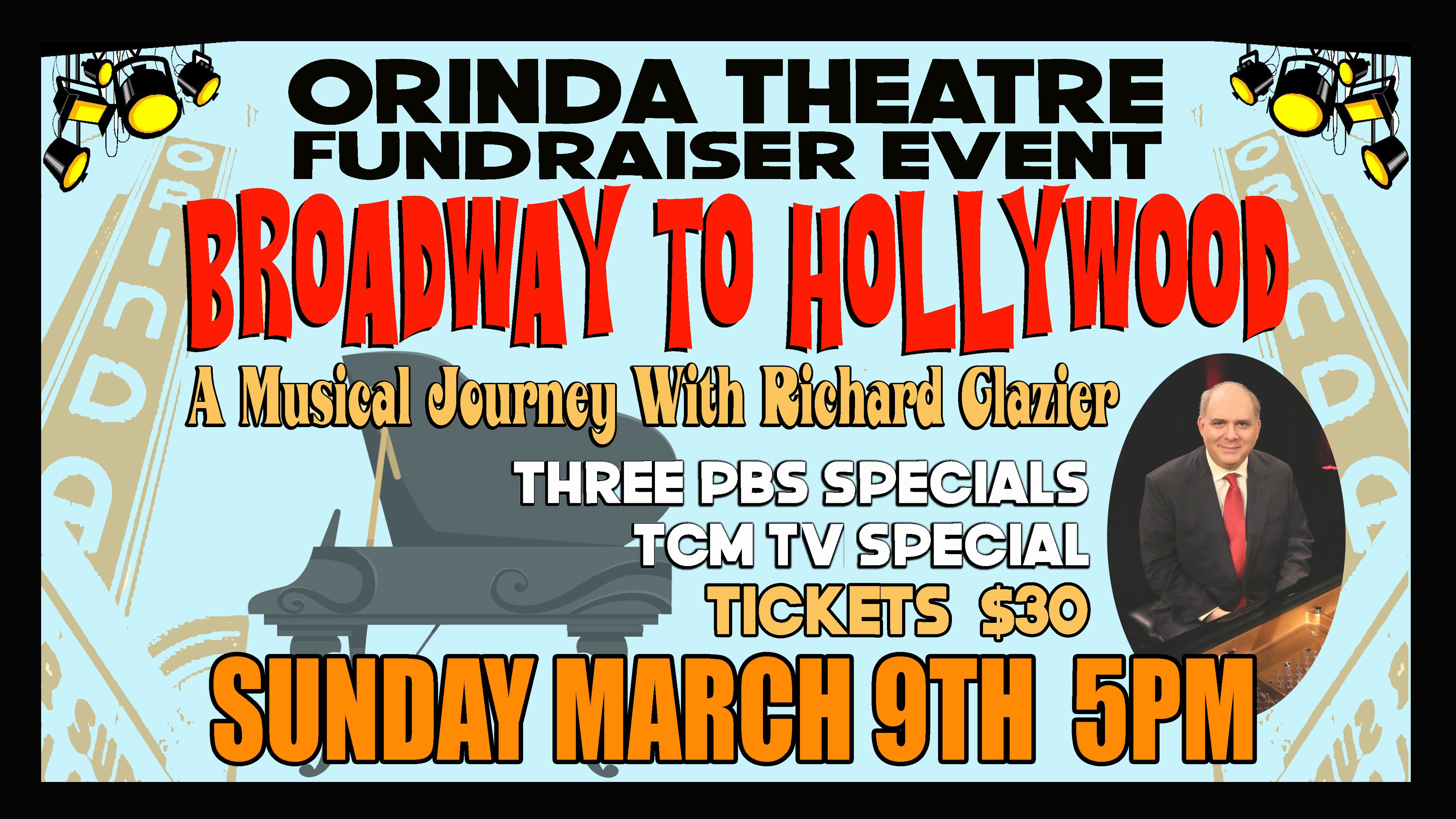 FUNDRAISER EVENT - Broadway to Hollywood with Richard Glazier