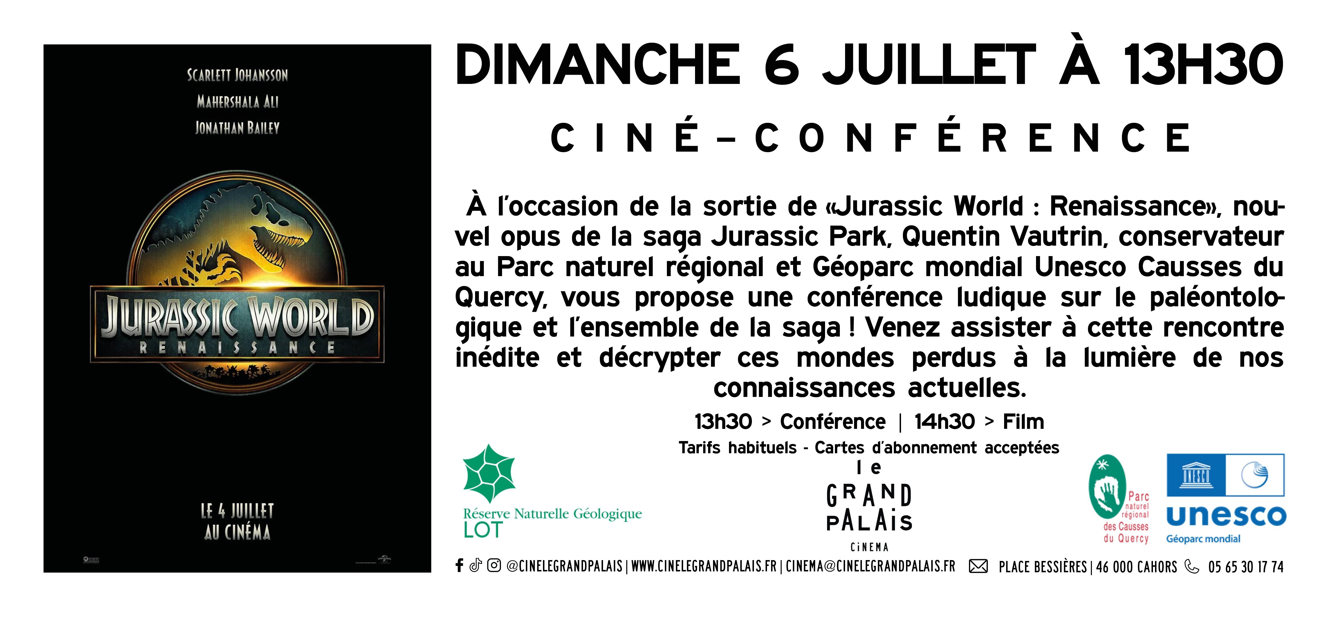 CINÉ-CONFÉRENCE | Jurassic World : Renaissance