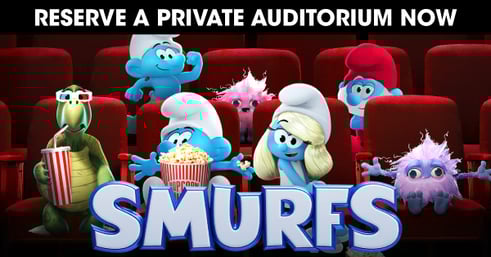 SMURFS reserve a private auditorium at Showcase Cinemas