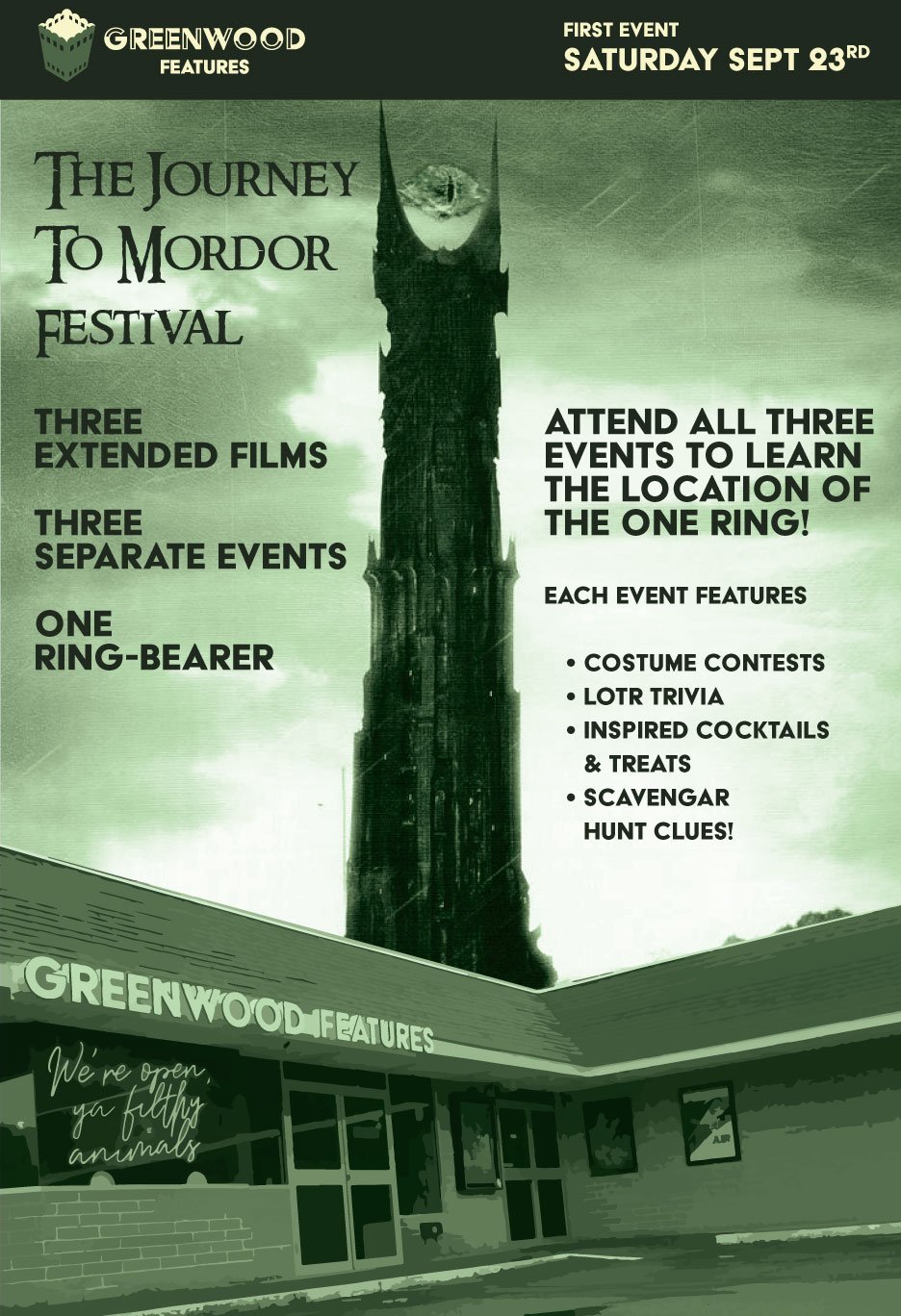 The Journey To Mordor Festival Featuring The Extended Edition of The Fellowship Of The Ring