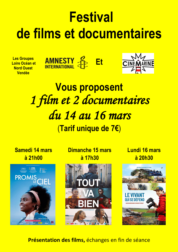Festival Amnesty du 14 au 16 mars 2026