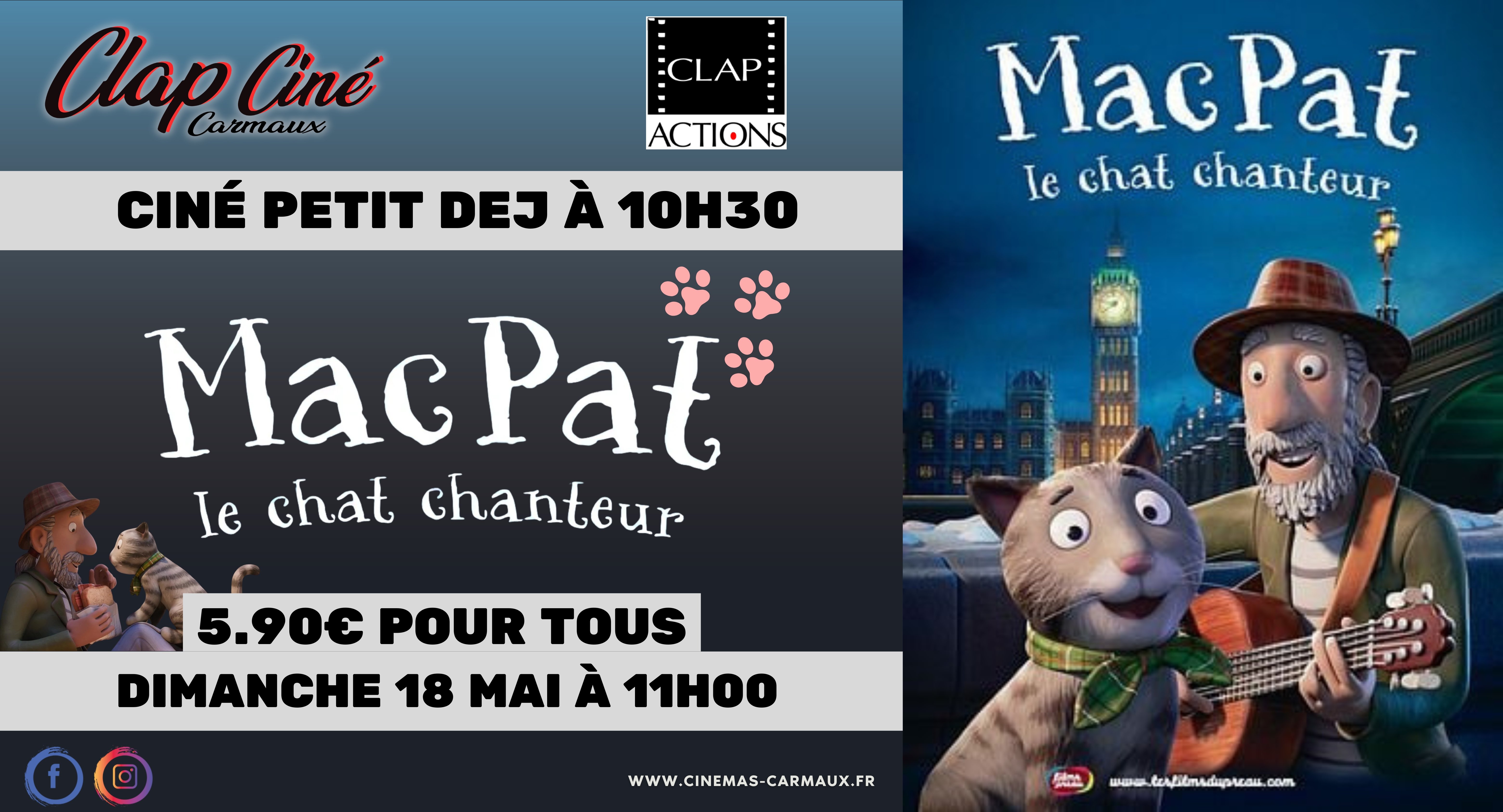 Ciné petit déj "MAC PAT LE CHAT CHANTEUR"
