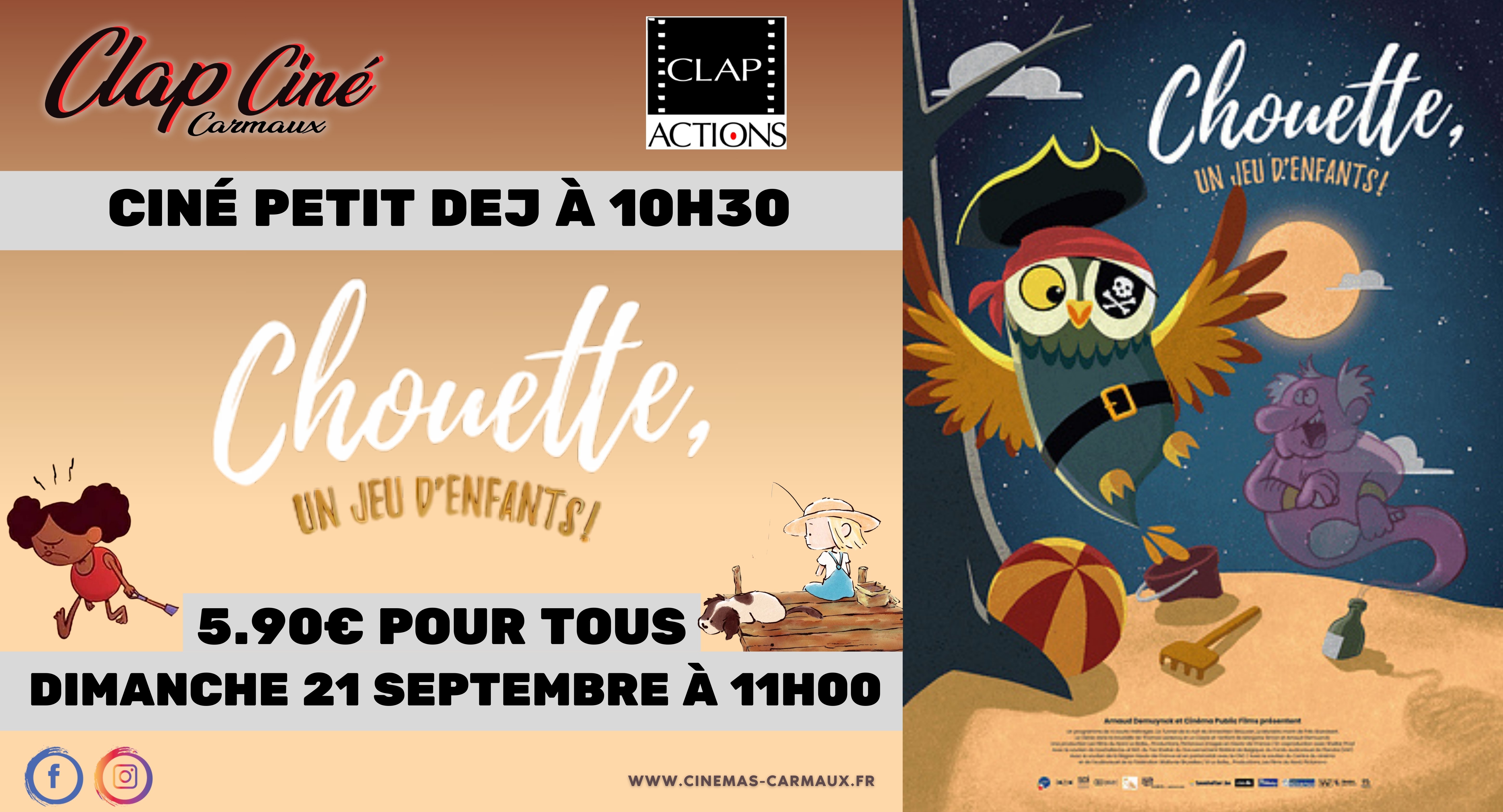 🥐 CINÉ PETIT DÉJ "CHOUETTE, UN JEU D’ENFANTS" avec CLAP ACTIONS ! 🐤🎲