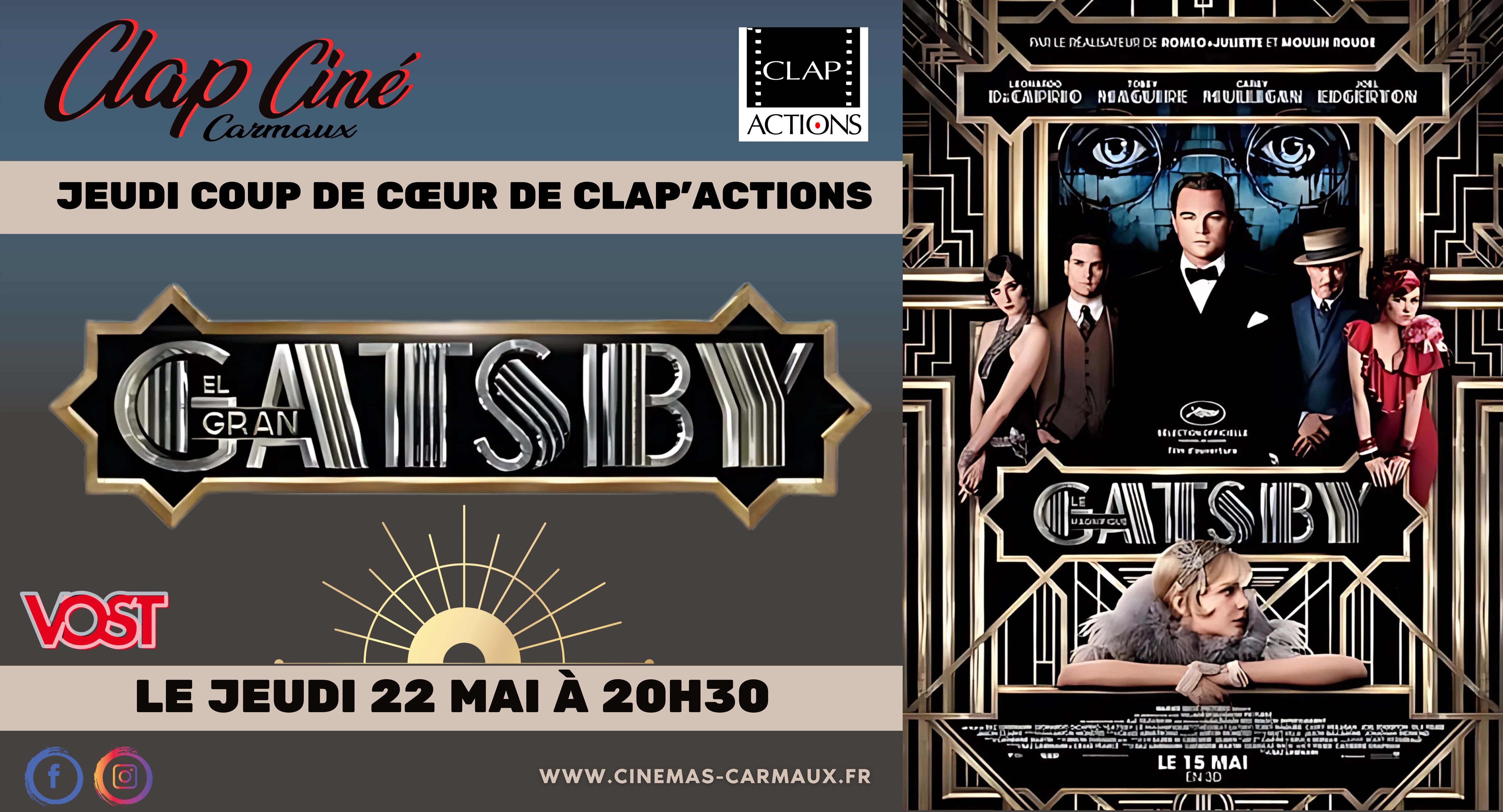 Les jeudis coup de cœur de clap’actions avec "GATSBY LE MAGNIFIQUE"