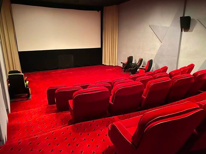 screening room view from top behind