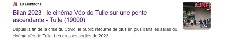Bilan 2023 cinéma Véo Tulle