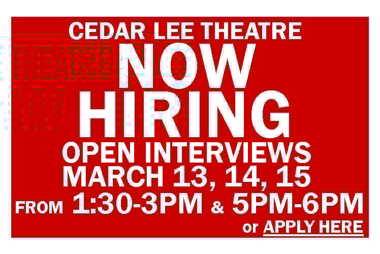 Cedar Lee Theatre Now Hiring