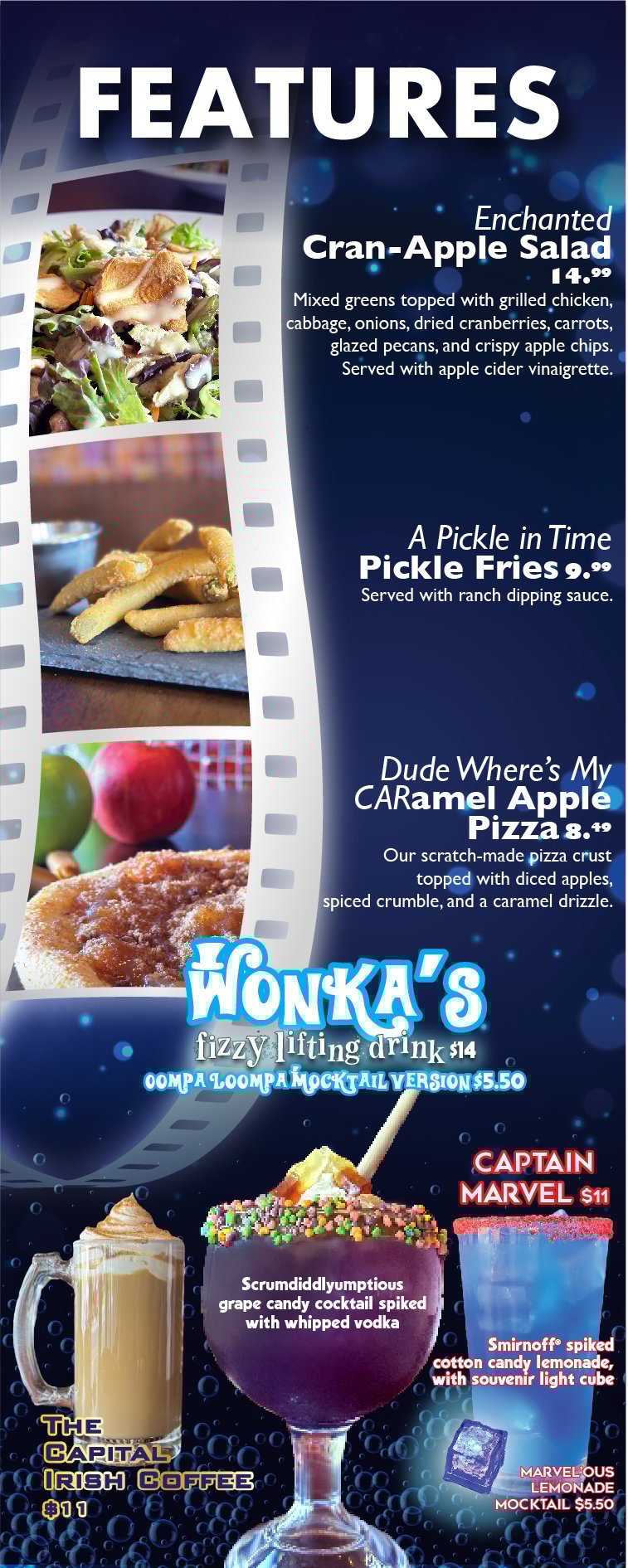 Menu Cinema Cafe
