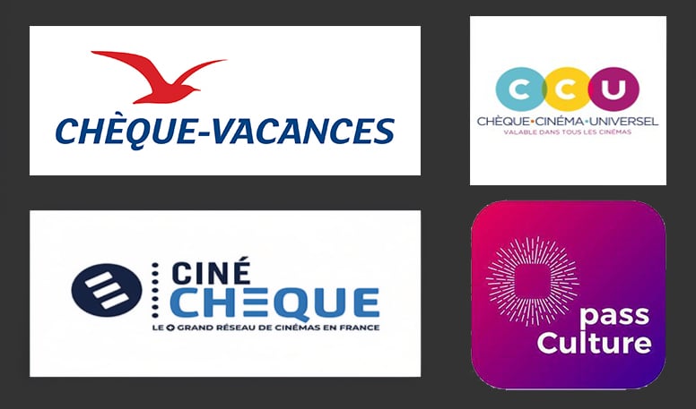 contremarques CCU, passculture, Cinéchèque, chèque vacances, 