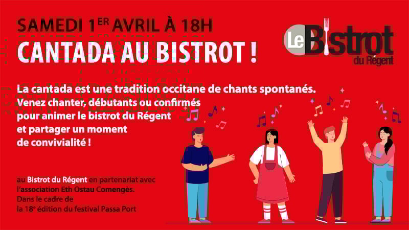 SAMEDI 1er AVRIL à 18H - CANTADA