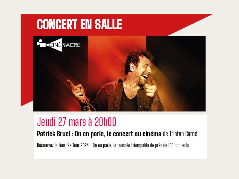 Concert en salle - Patrick Bruel : On en parle 