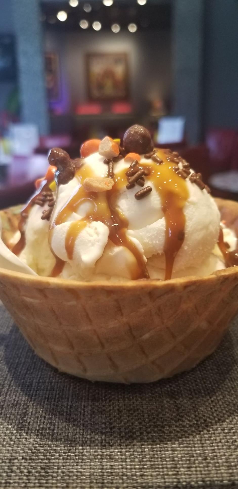 Ice Cream with Waffle Bowl
