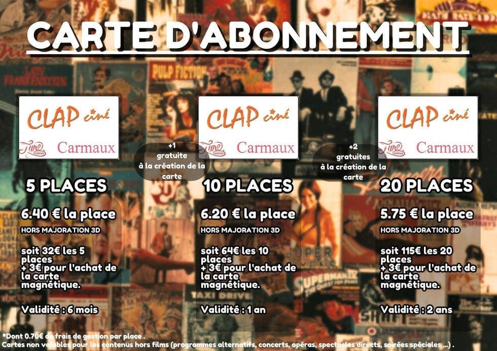 cartes d'abonnement