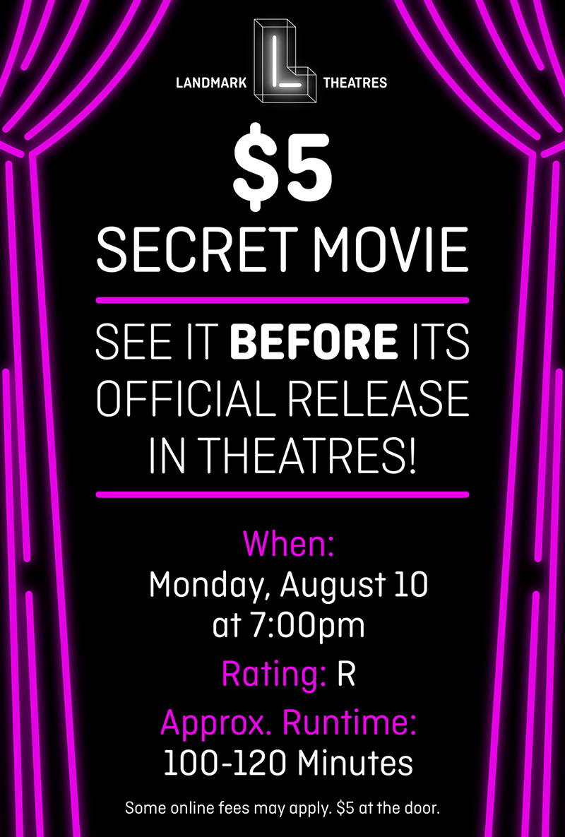 $5 Secret Movie 8/10/26