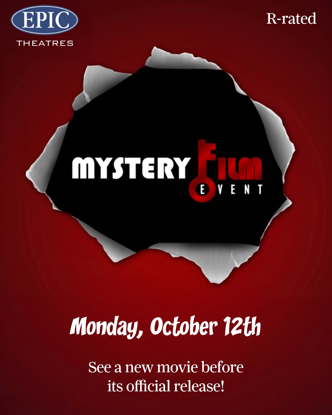 October 12 Mystery Film Event poster