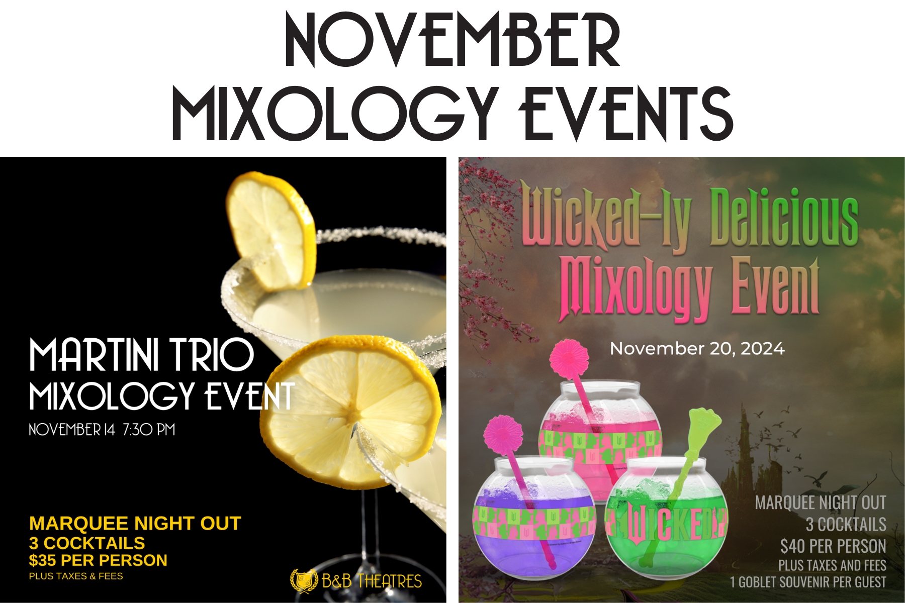 Mixology Event at B&B Theatres Wentzville Tower 12 B & B Theatres