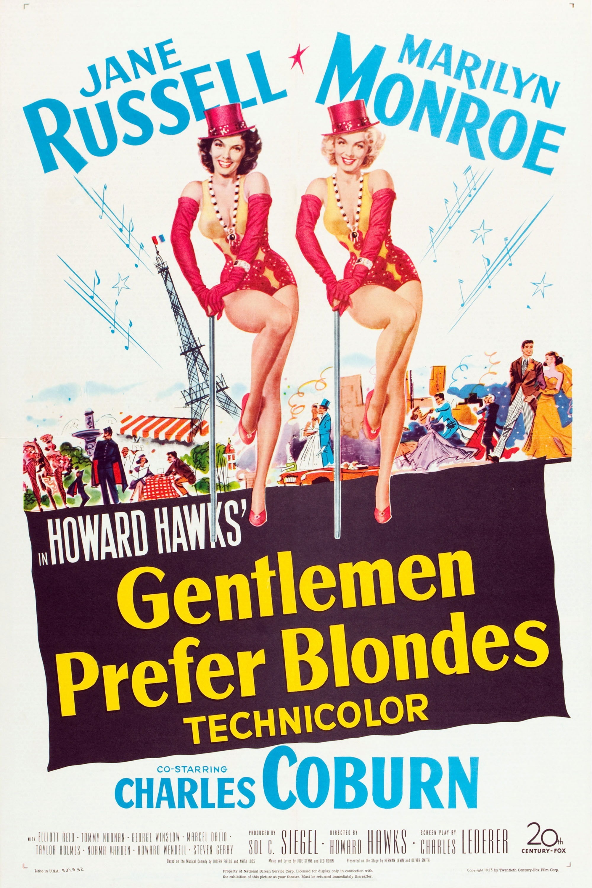Gentlemen Prefer Blondes (1953) poster